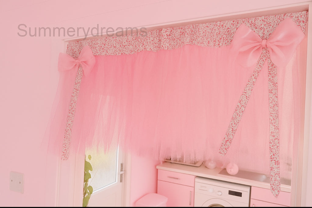 Fairytale Tulle Coquette bow curtain valance