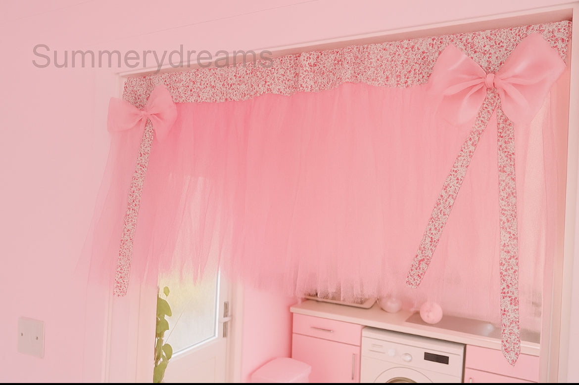 Fairytale Tulle Coquette bow curtain valance