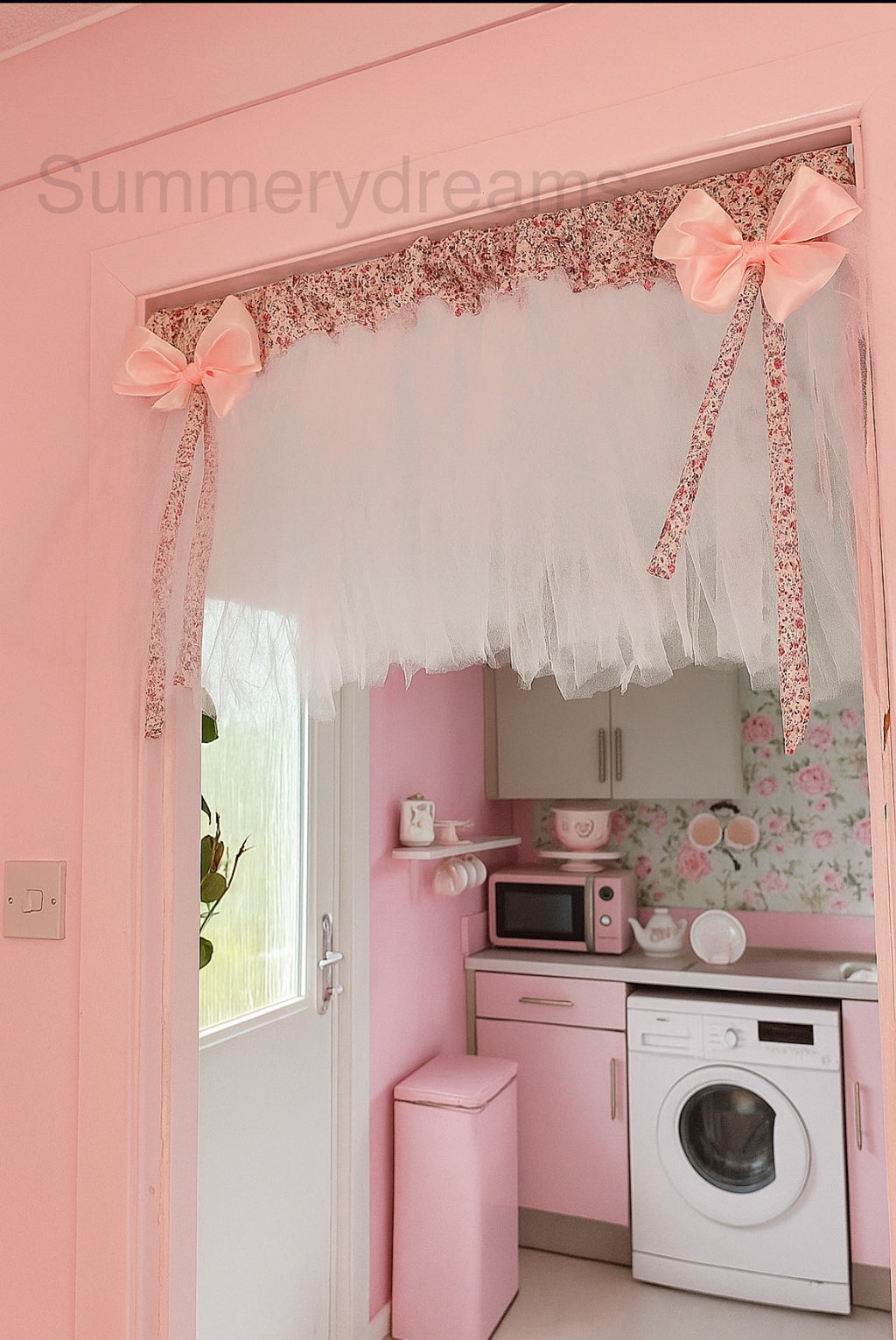 Fairytale Tulle Coquette bow curtain valance