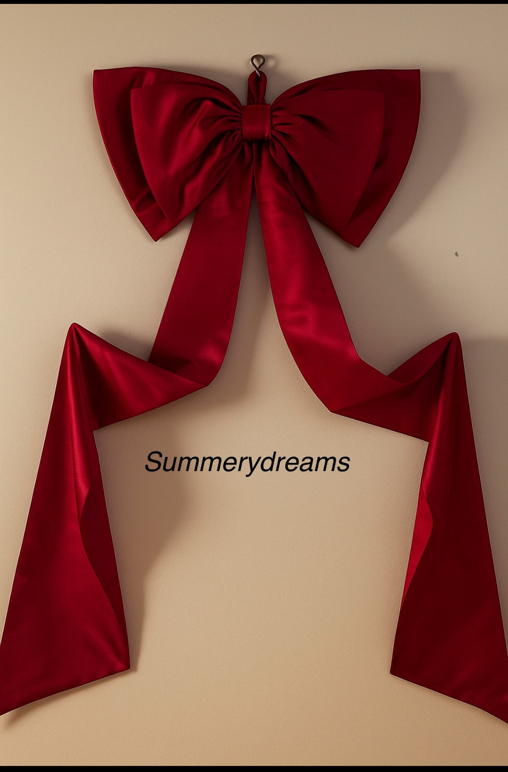 Classic Red satin Bow