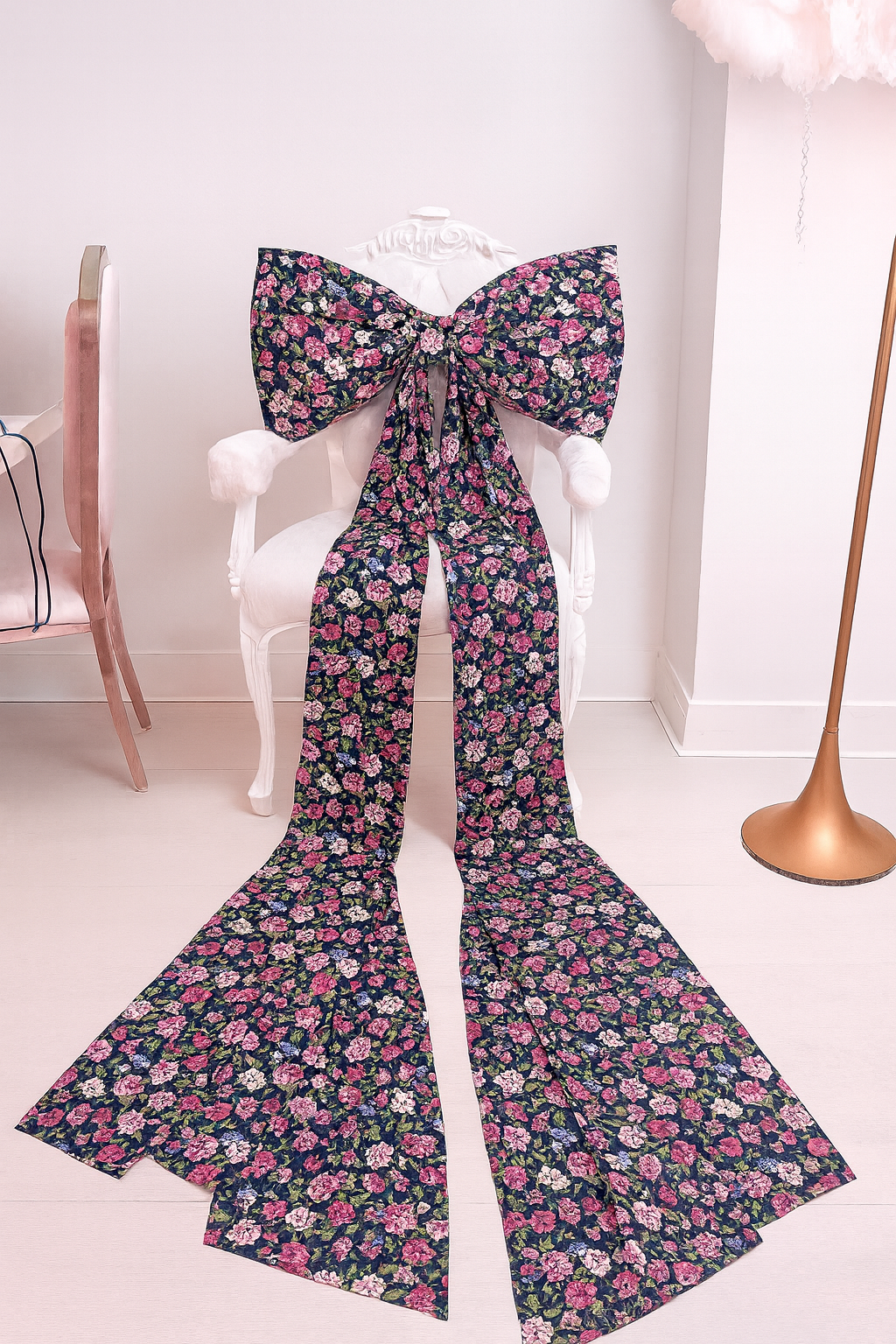 Large coquette Girls room wall bow-100% cotton