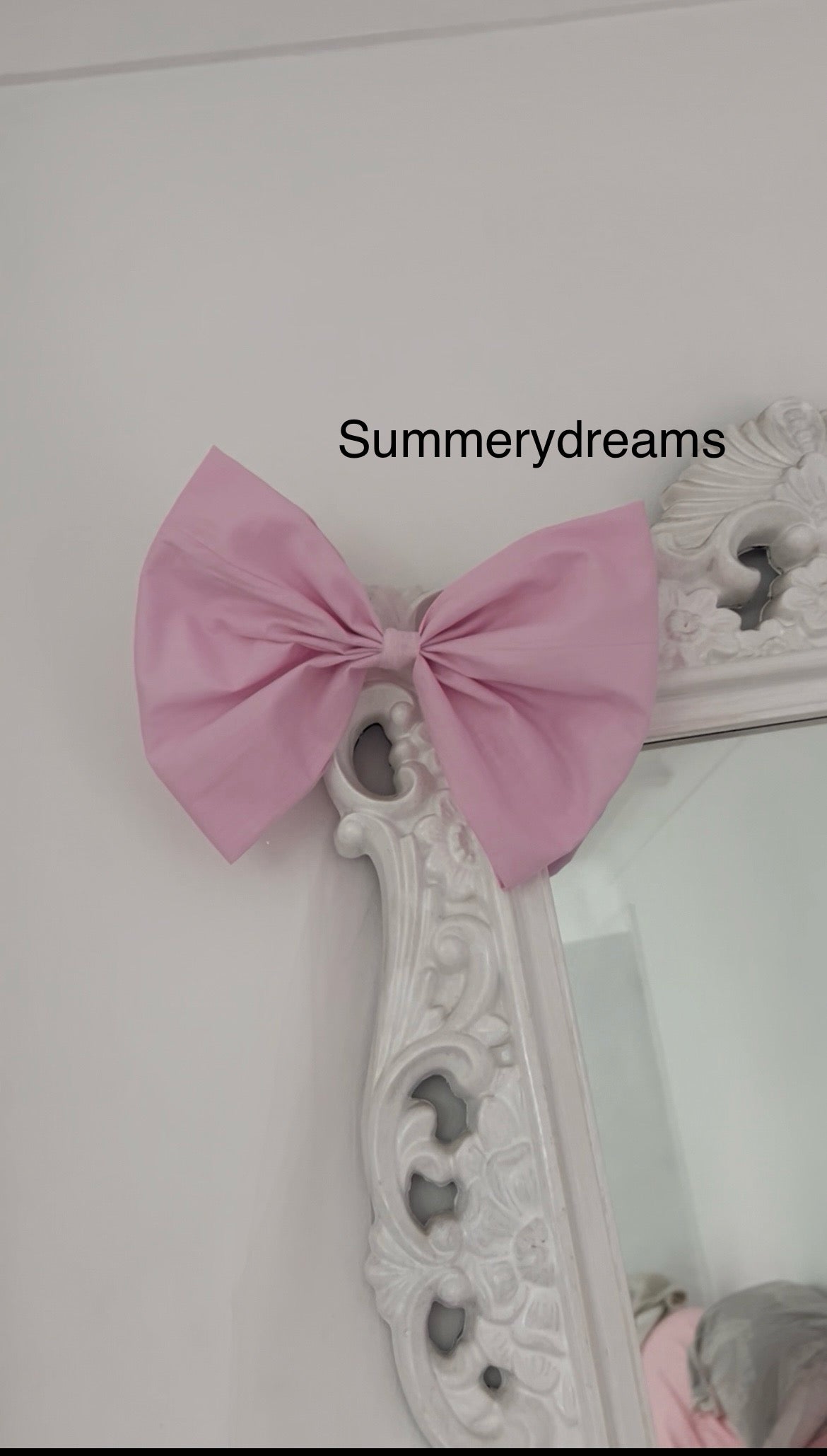 Fairytale Coquette Bow Tie Back – Handmade Curtain Tie, Wall & Door Décor, Nursery Crib Accent