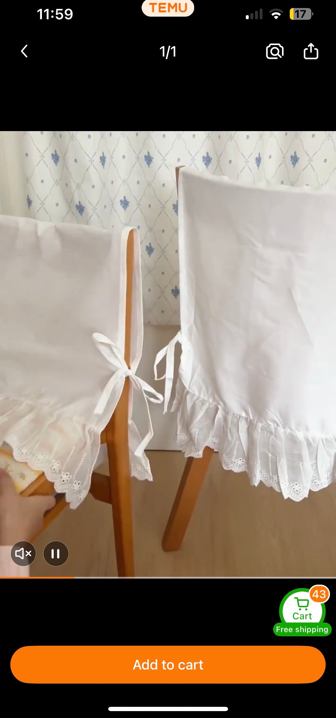 French style chair cover
