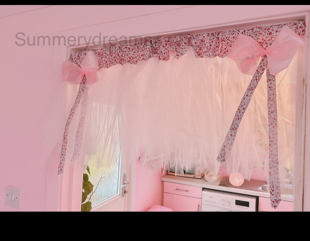 Fairytale Tulle Coquette bow curtain valance