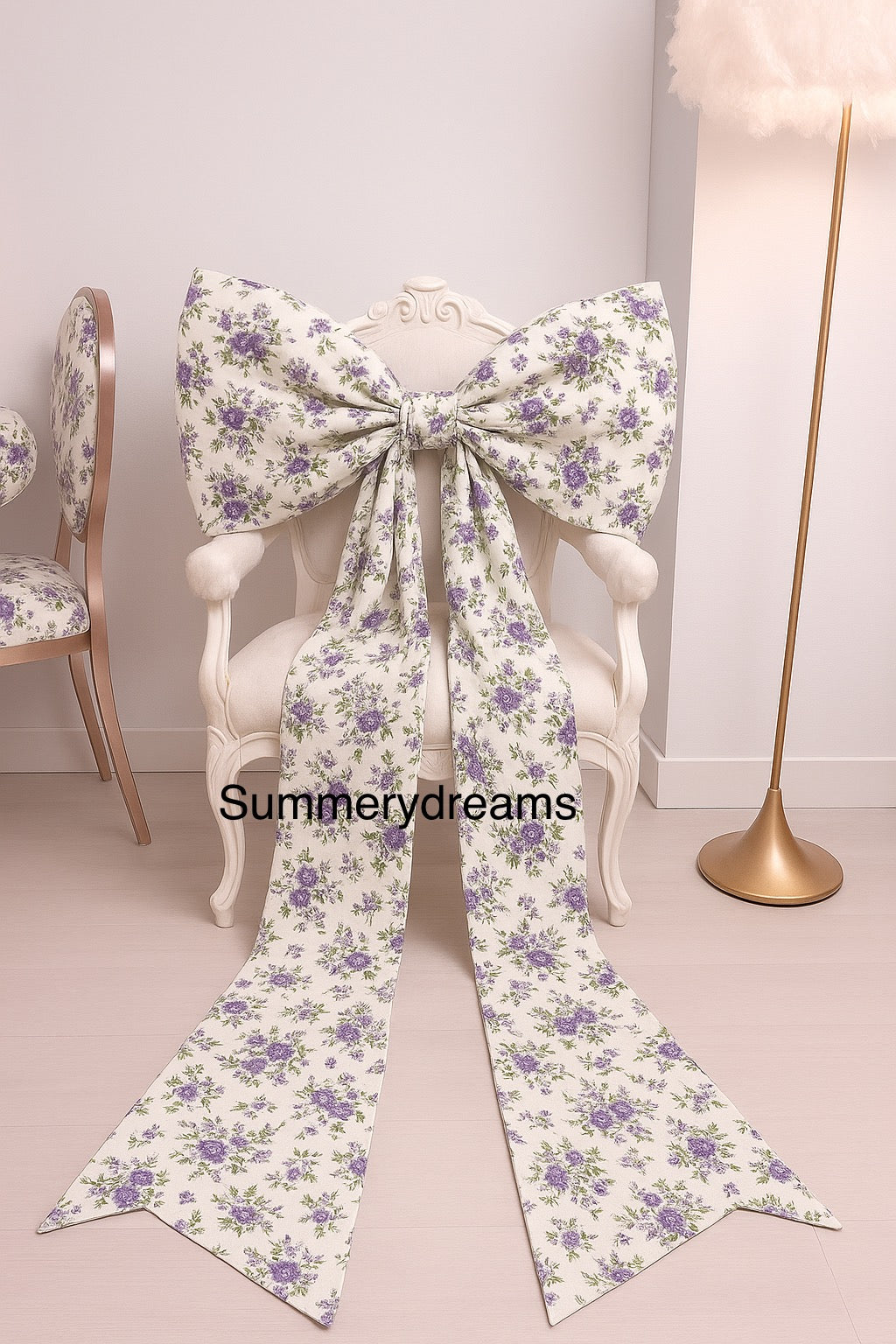Large wall decor floral bow 100% cotton