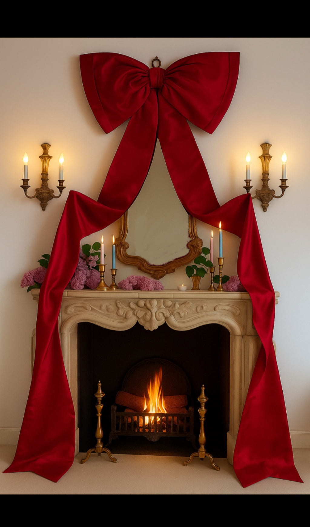 Classic Red satin Bow