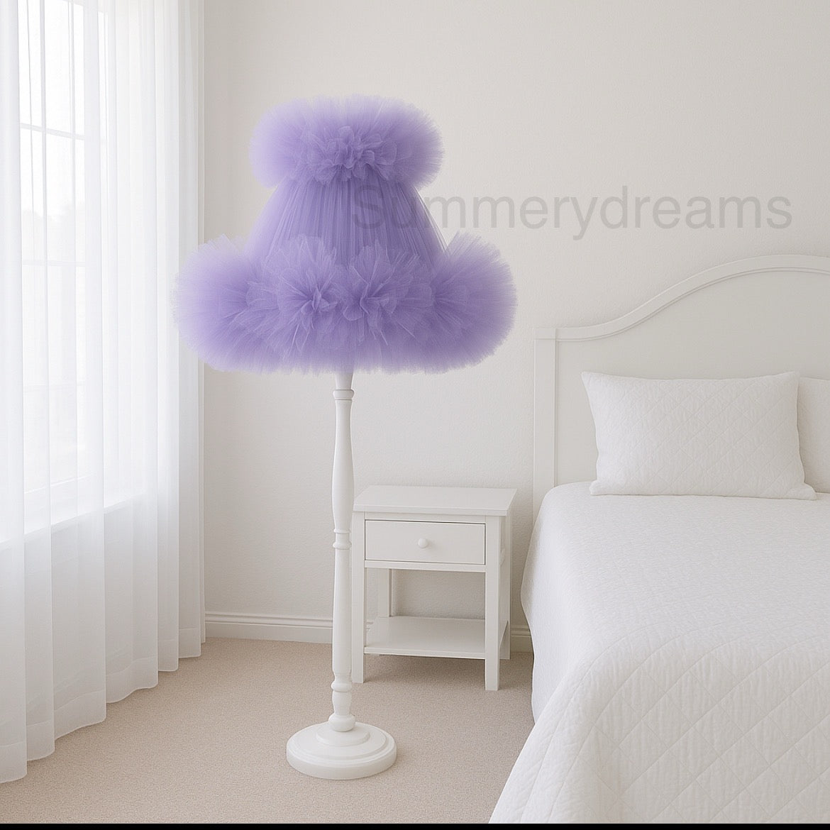 PINK TULLE NET EXTRA LARGE LAMPSHADE