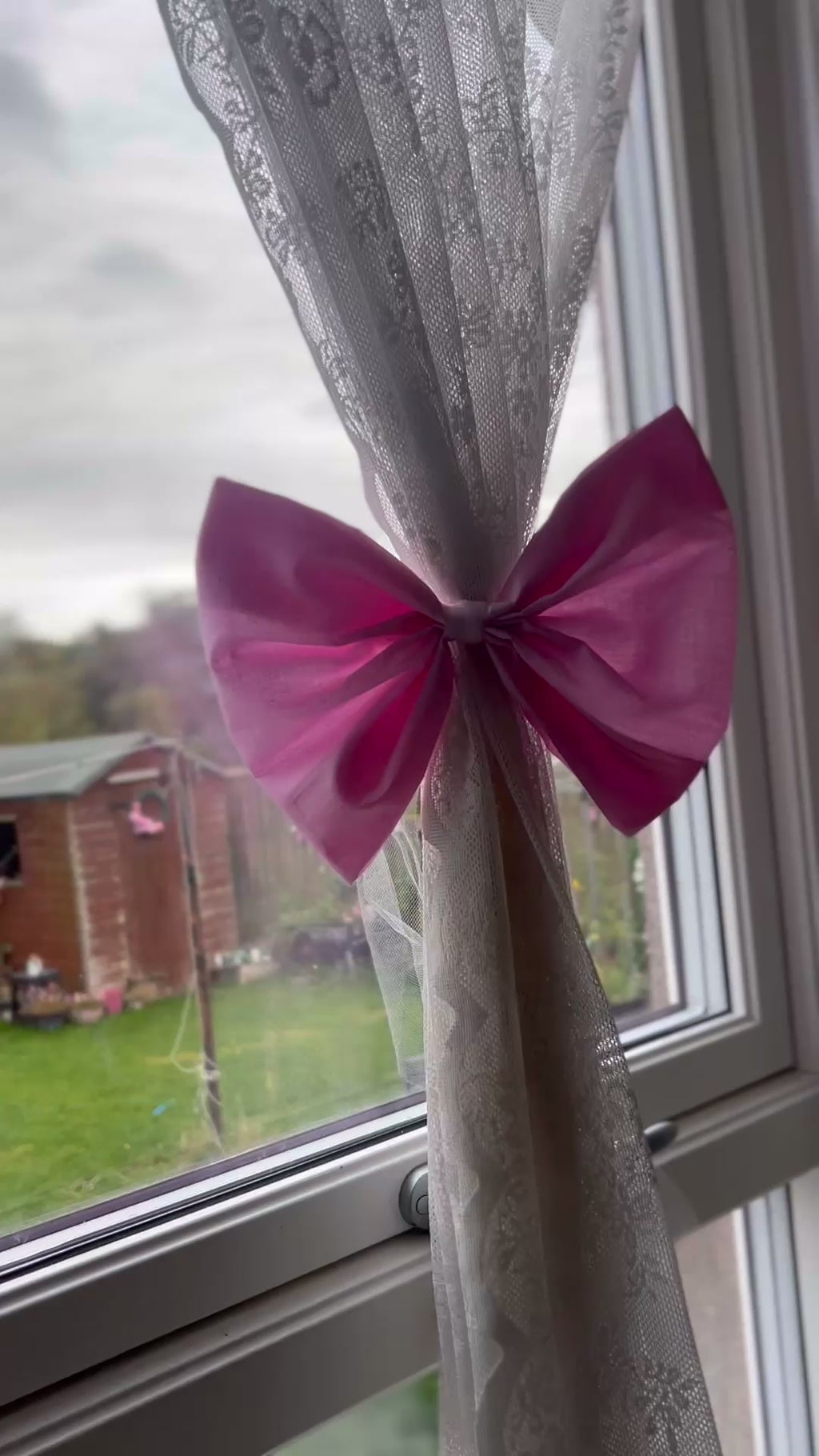 Fairytale Coquette Bow Tie Back – Handmade Curtain Tie, Wall & Door Décor, Nursery Crib Accent