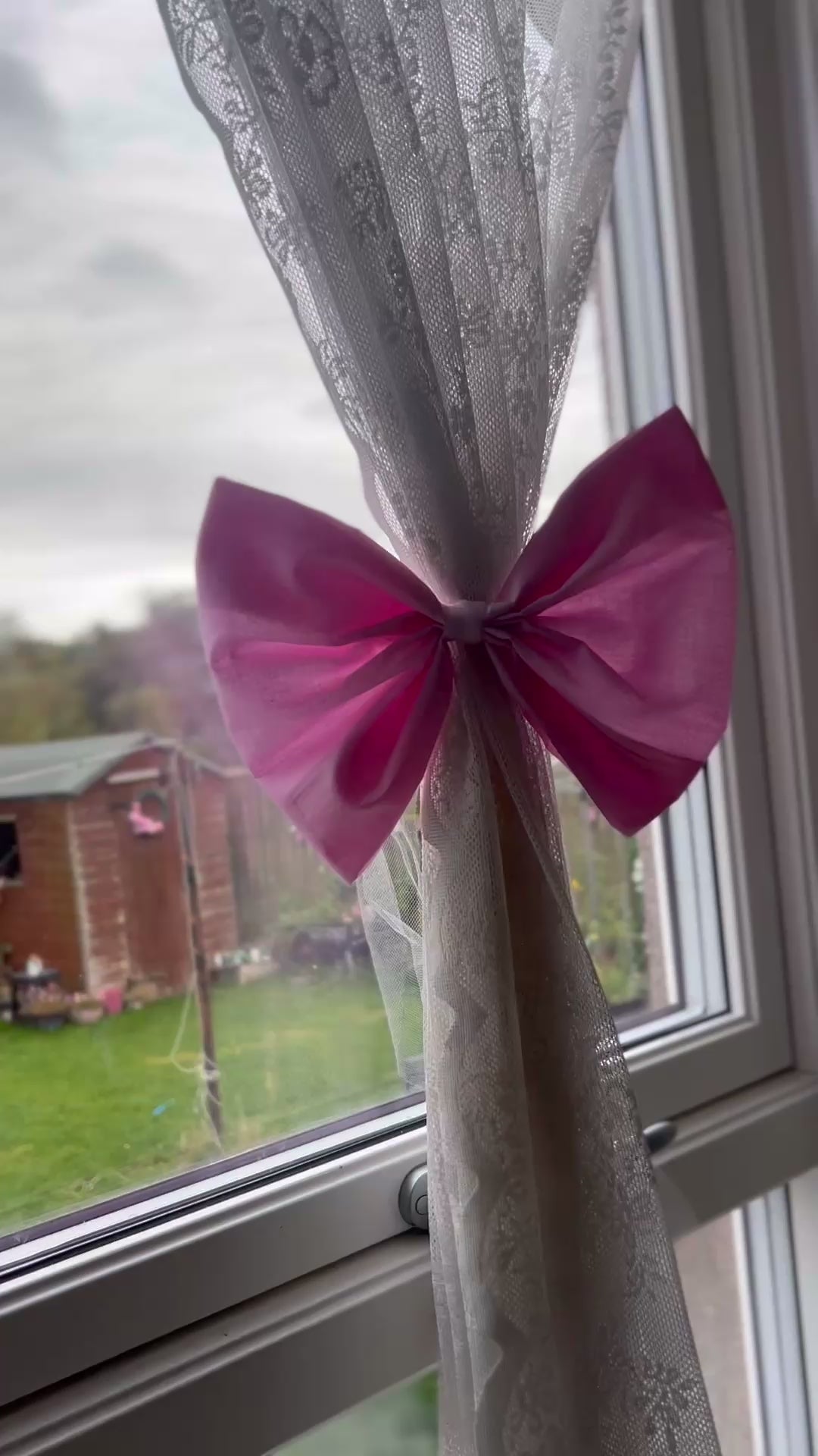 Fairytale Coquette Bow Tie Back – Handmade Curtain Tie, Wall & Door Décor, Nursery Crib Accent